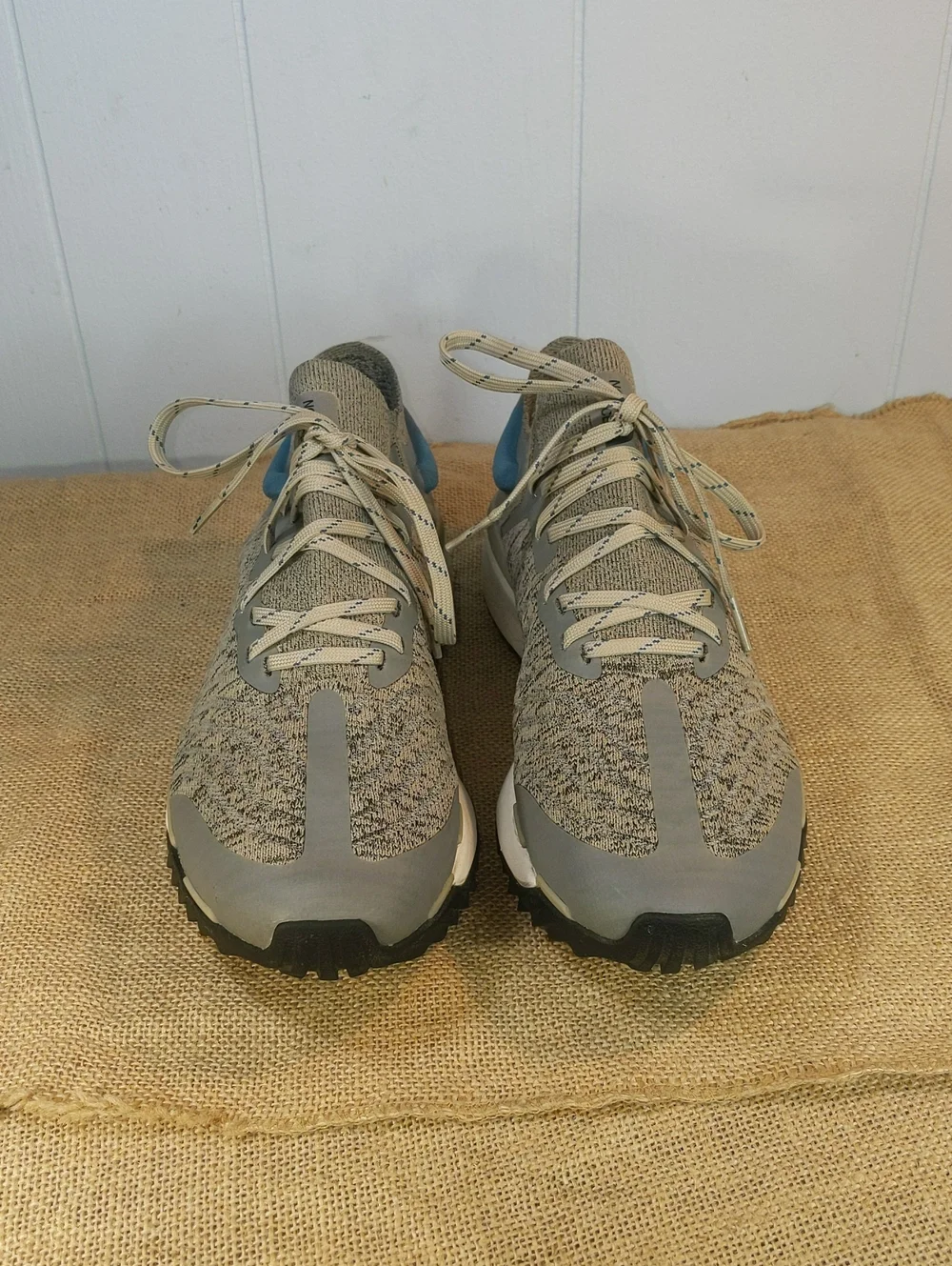The North Face VECTIV Escape Knit Men's Hiking Shoes Sz 10, Grey/Blue/White